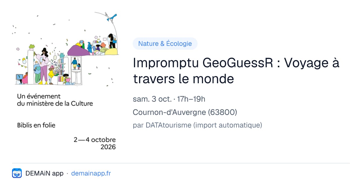 Impromptu GeoGuessR : Voyage à travers le monde — Cournon-d'Auvergne
