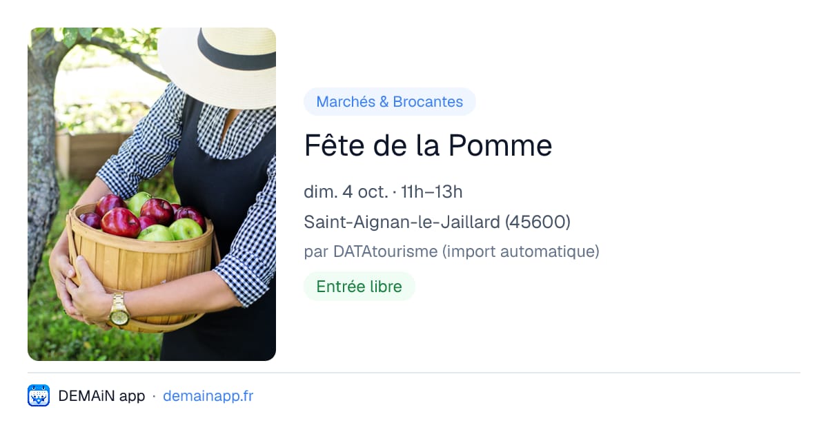 Fête de la Pomme — Saint-Aignan-le-Jaillard