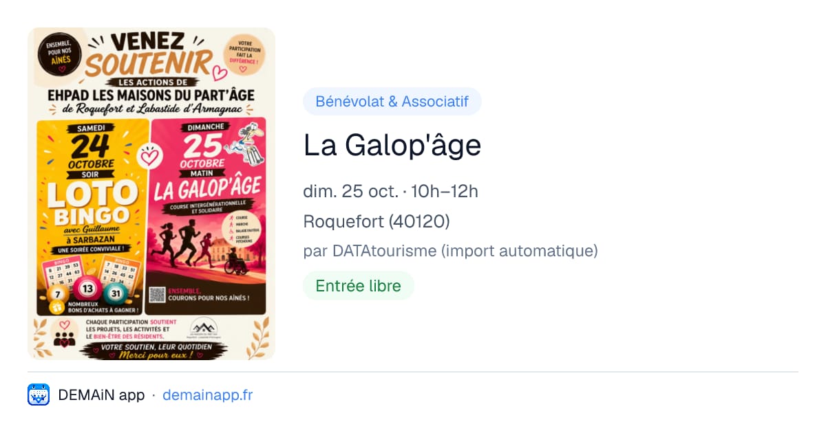 La Galop'âge — Roquefort