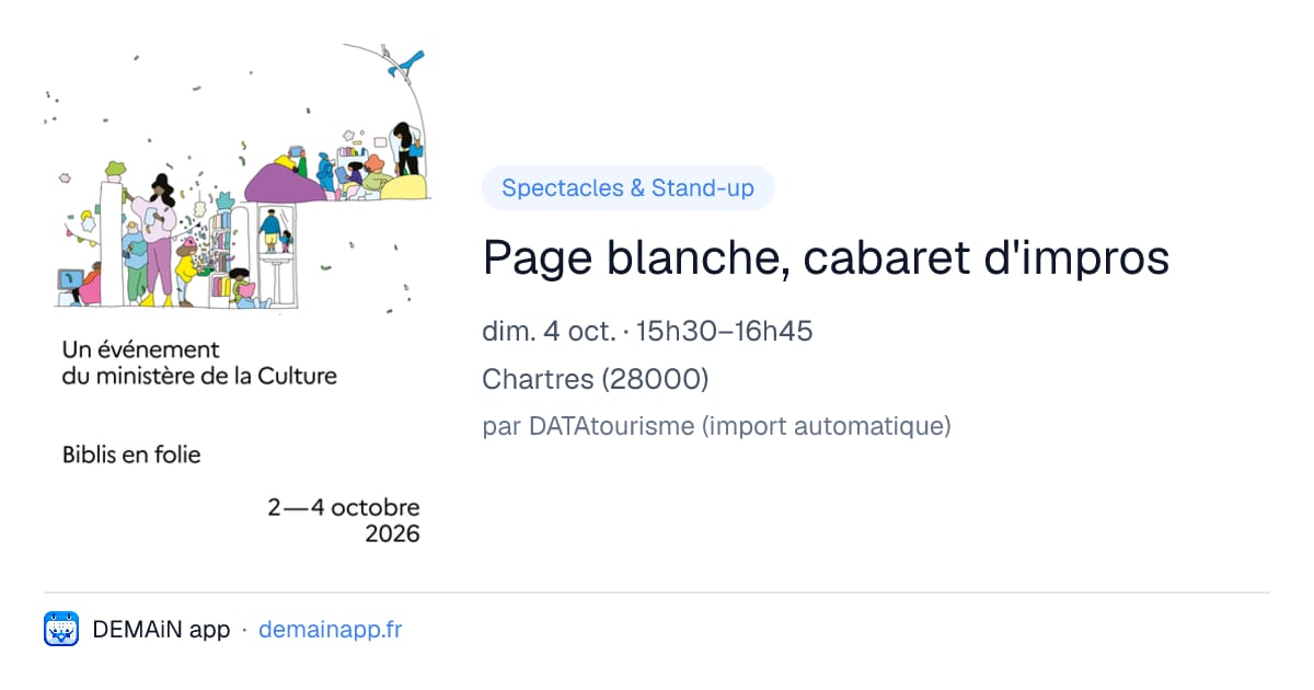Page blanche, cabaret d'impros — Chartres