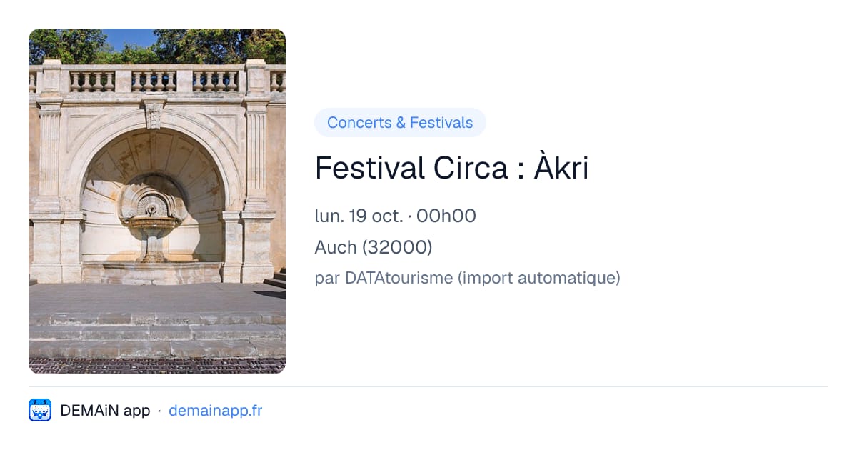 Festival Circa : Àkri — Auch
