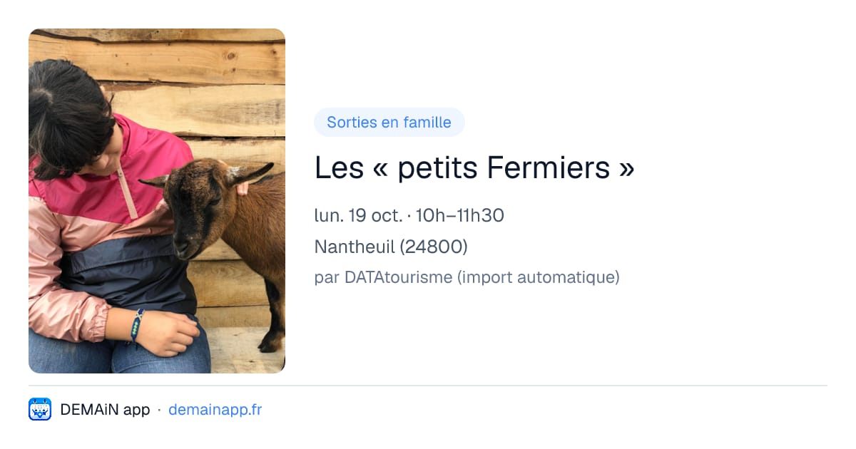 Les « petits Fermiers » — Nantheuil