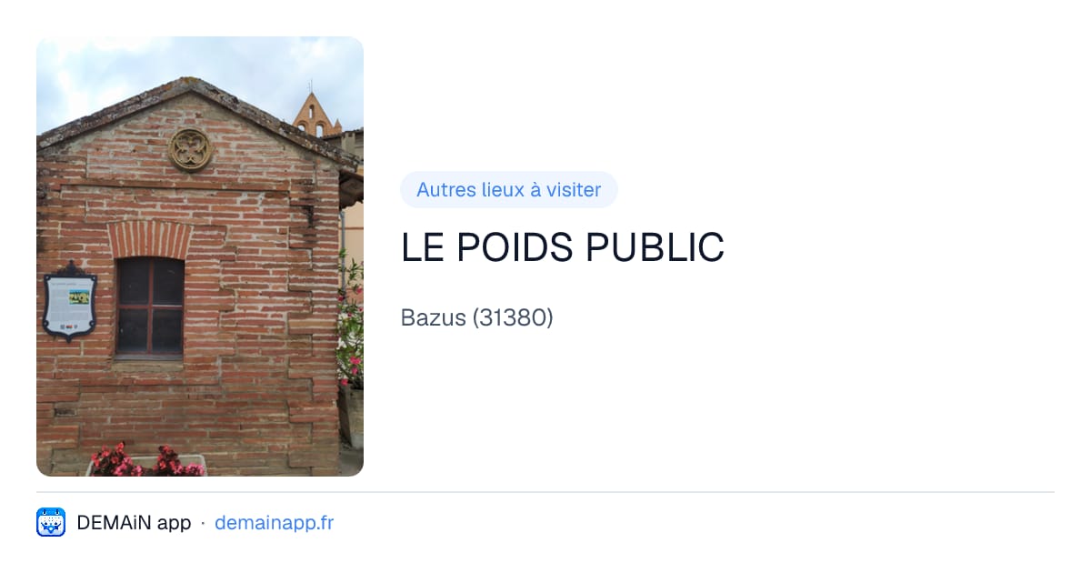 LE POIDS PUBLIC — Bazus