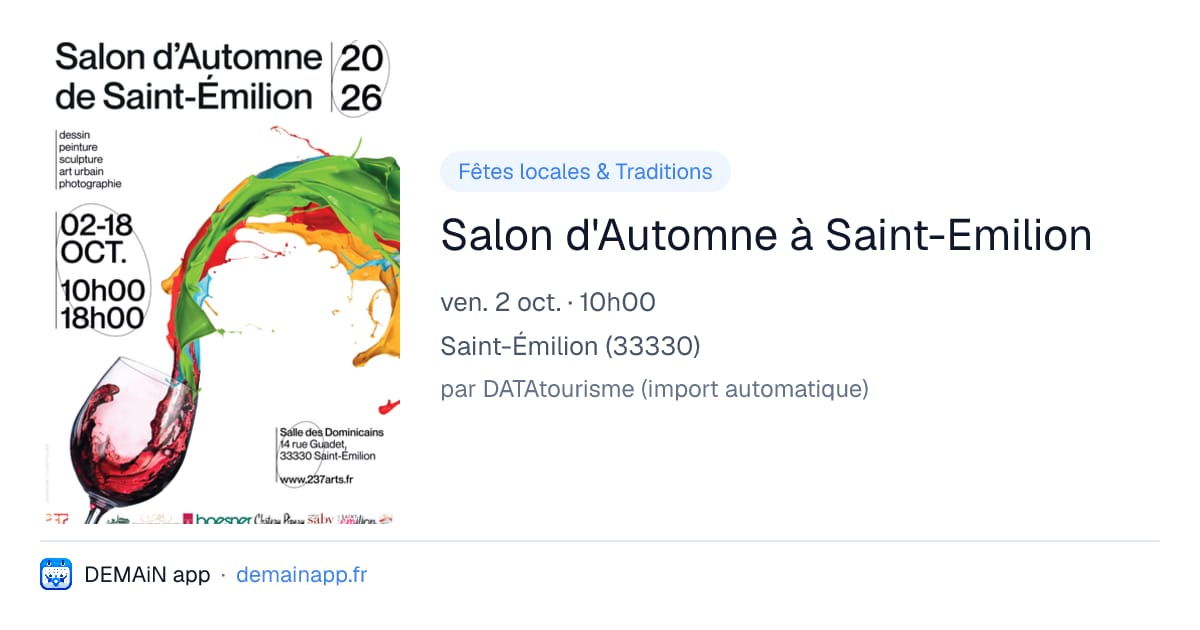 Salon d'Automne à Saint-Emilion — Saint-Émilion