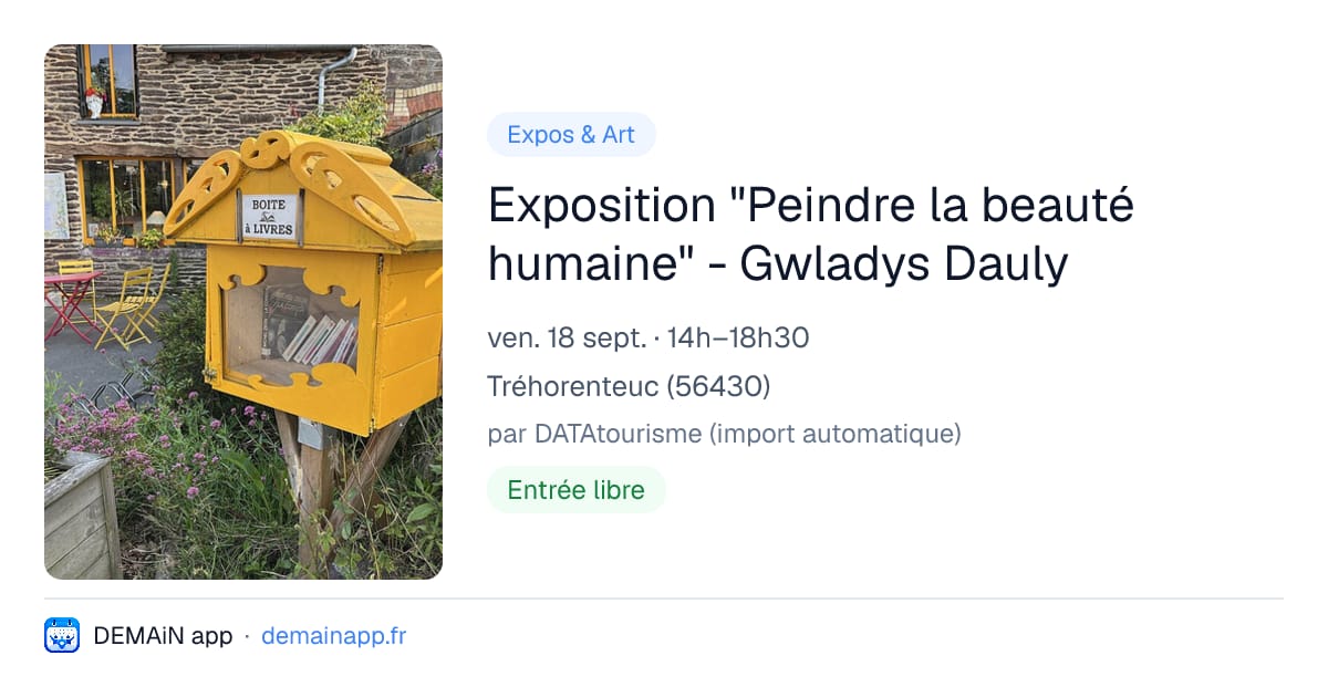 Exposition "Peindre la beauté humaine" - Gwladys Dauly — Tréhorenteuc