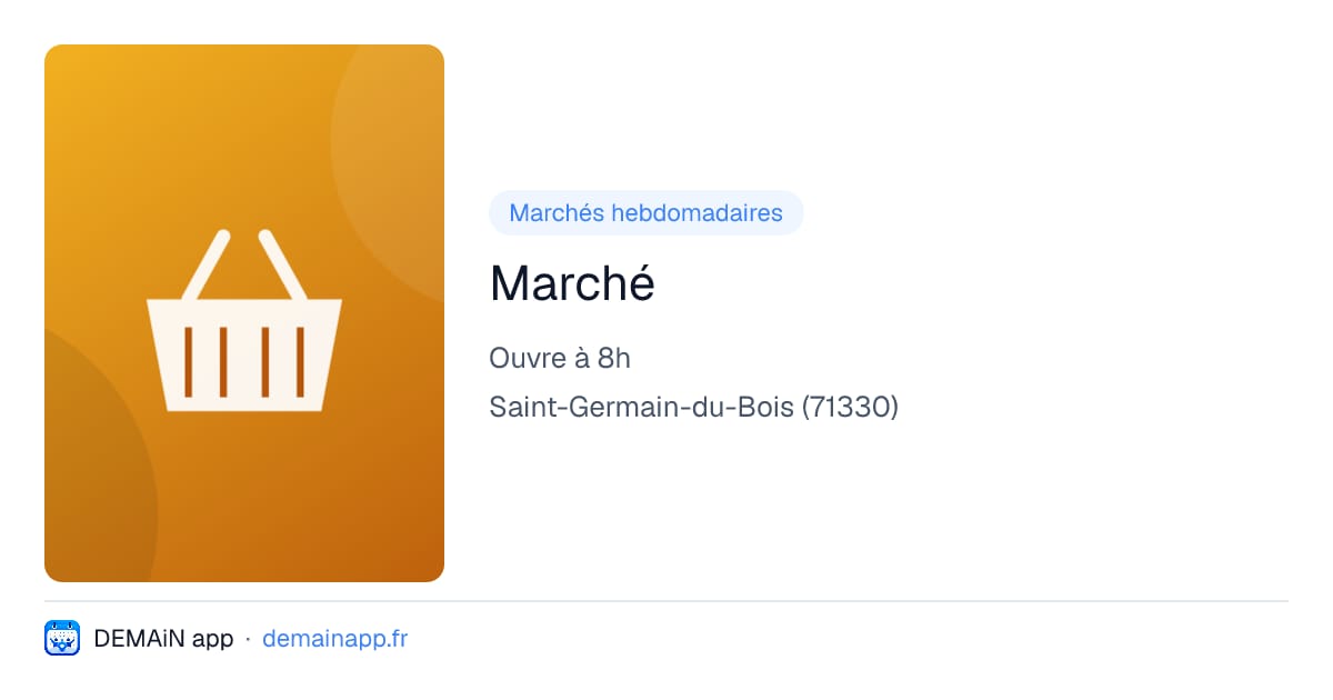 Marché — Saint-Germain-du-Bois