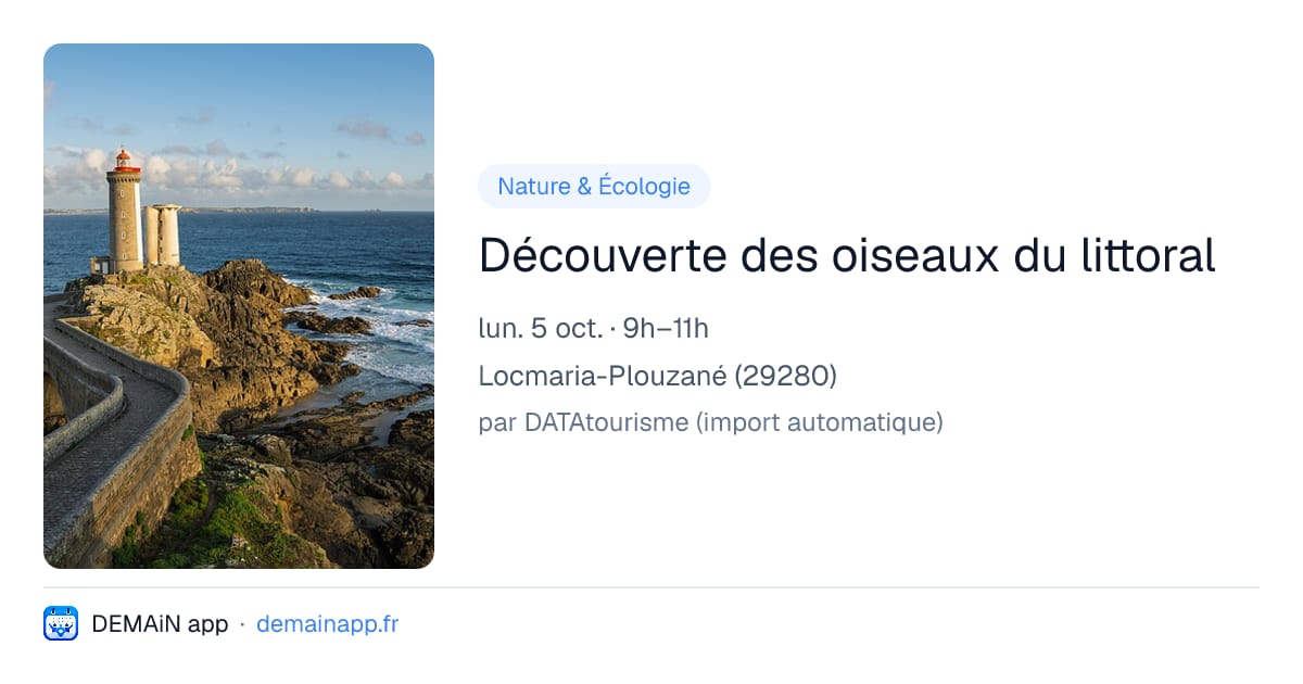 Découverte des oiseaux du littoral — Locmaria-Plouzané