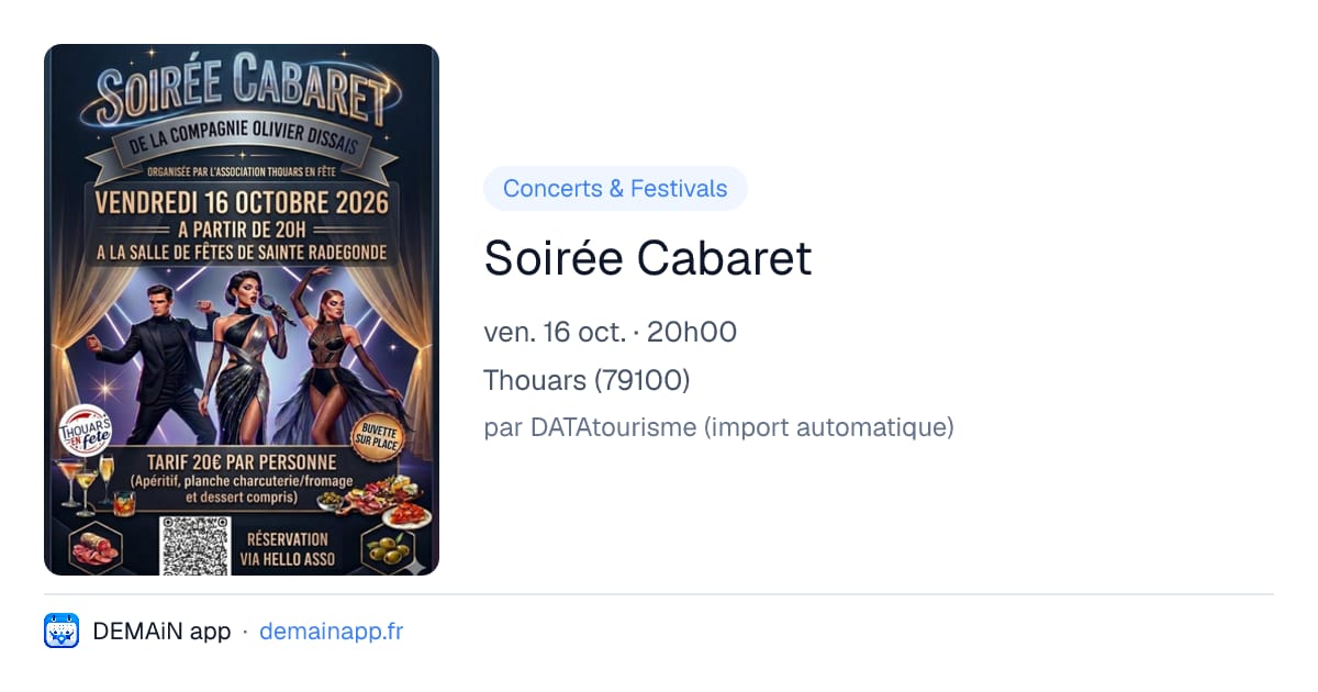 Soirée Cabaret — Thouars