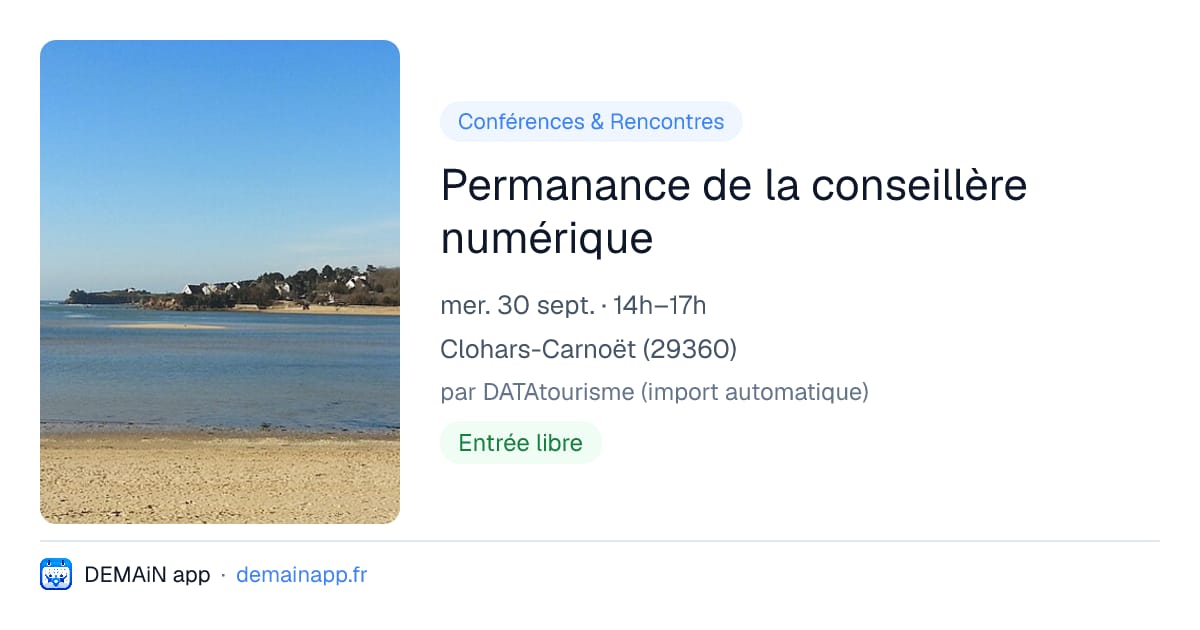 Permanance de la conseillère numérique — Clohars-Carnoët