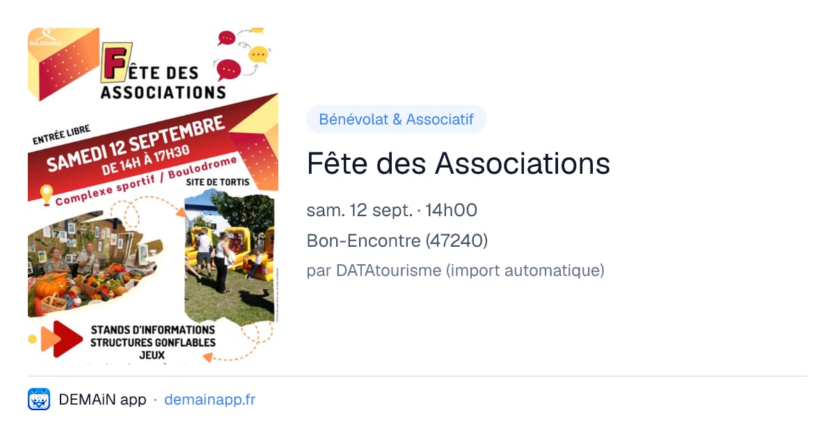 Fête des Associations — Bon-Encontre