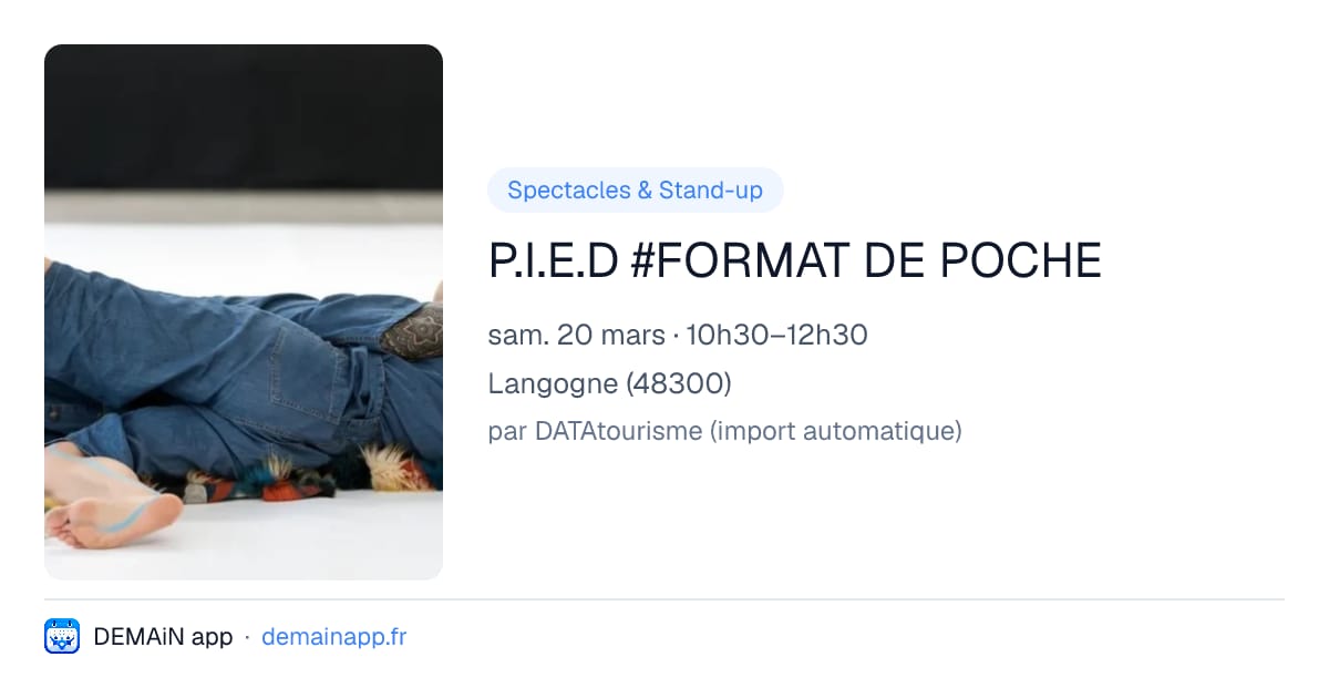 P.I.E.D #FORMAT DE POCHE — Langogne