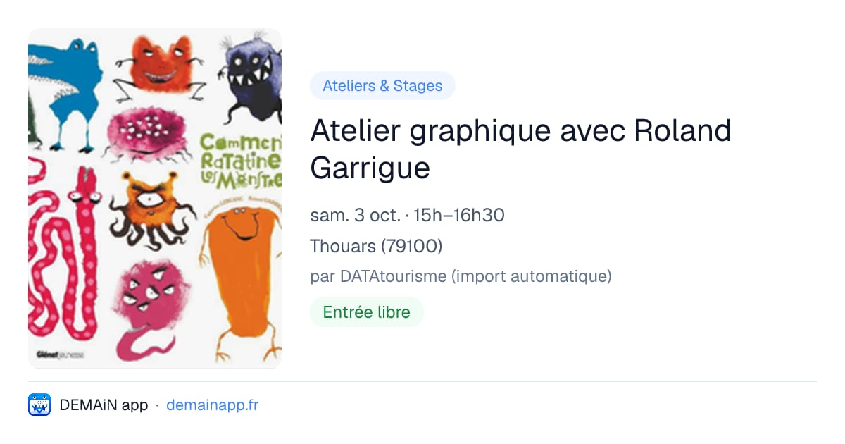Atelier graphique avec Roland Garrigue — Thouars