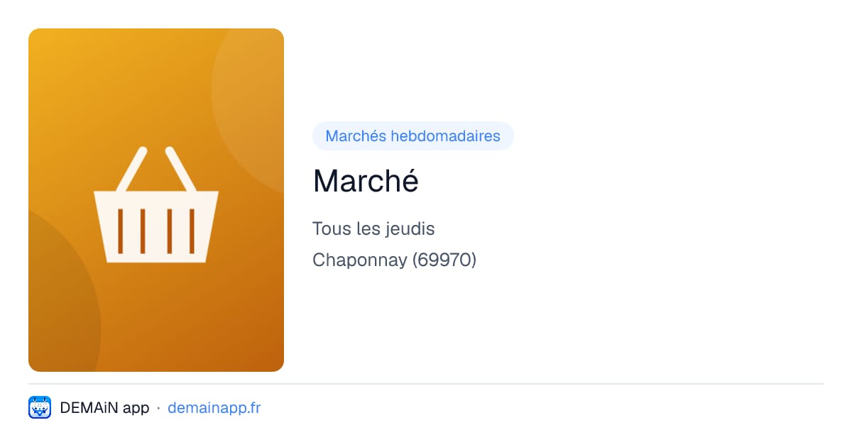 Marché — Chaponnay