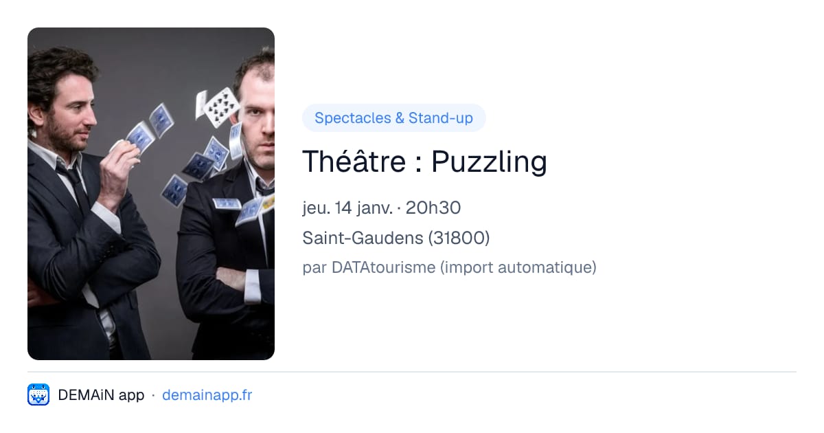 Théâtre : Puzzling — Saint-Gaudens