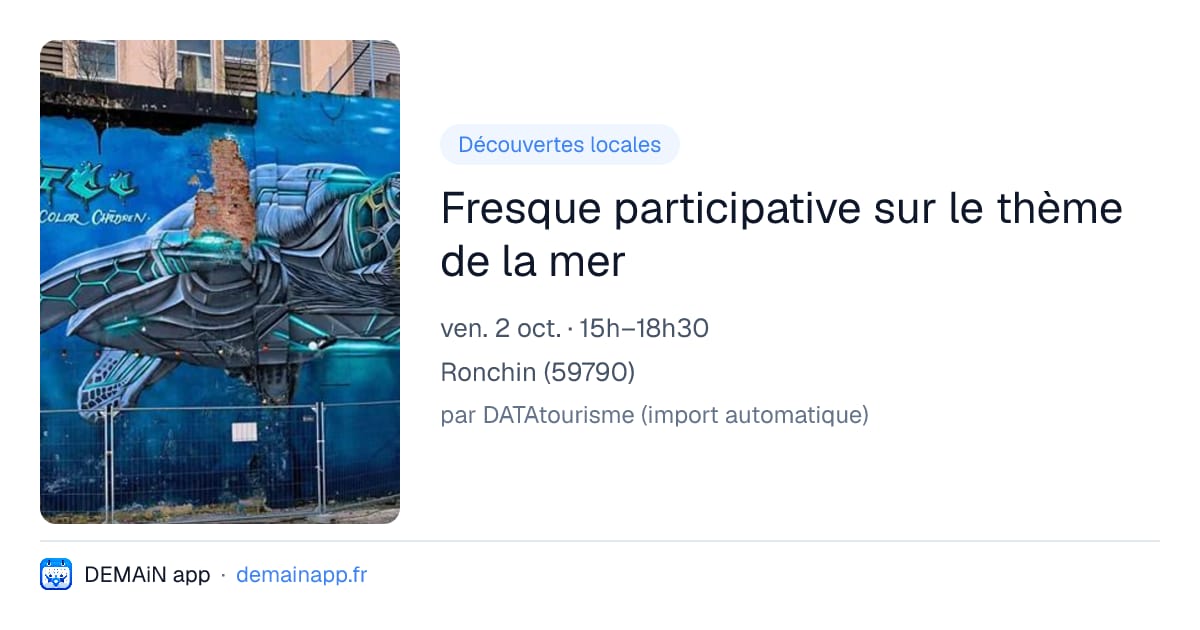 Fresque participative sur le thème de la mer — Ronchin