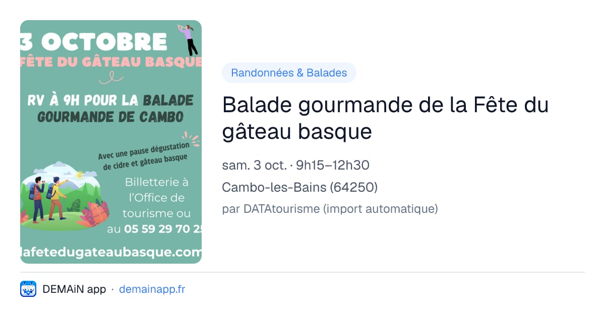 Balade gourmande de la Fête du gâteau basque — Cambo-les-Bains