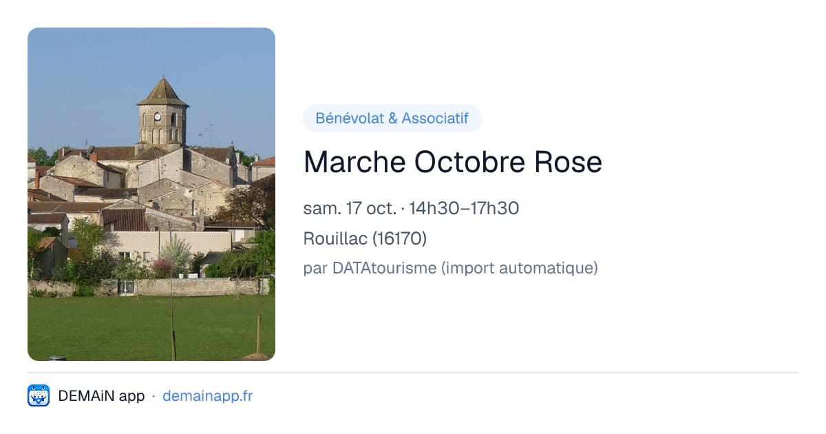 Marche Octobre Rose — Rouillac