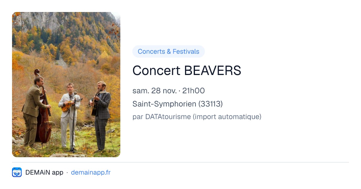 Concert BEAVERS — Saint-Symphorien
