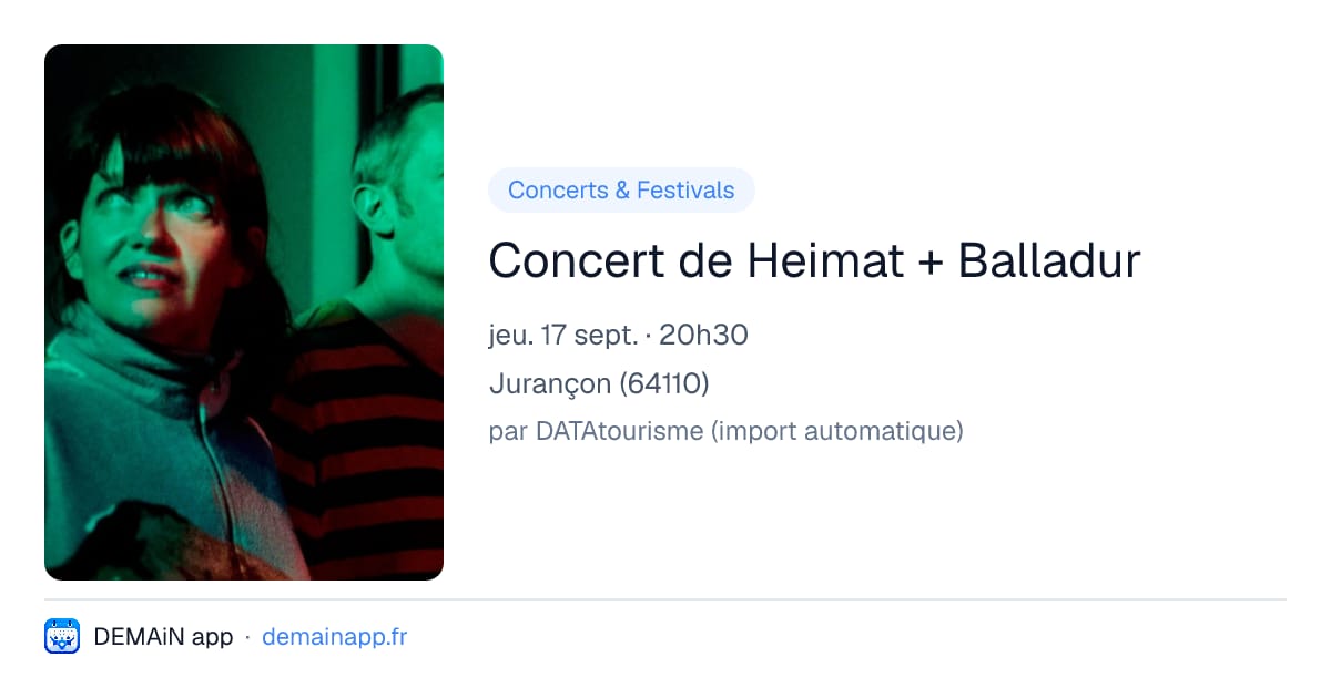 Concert de Heimat + Balladur — Jurançon