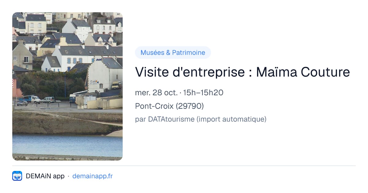 Visite d'entreprise : Maïma Couture — Pont-Croix