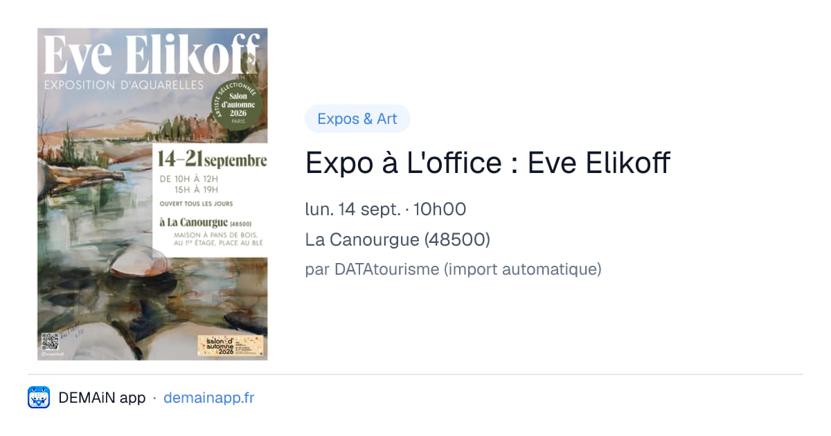 Expo à L'office : Eve Elikoff — La Canourgue