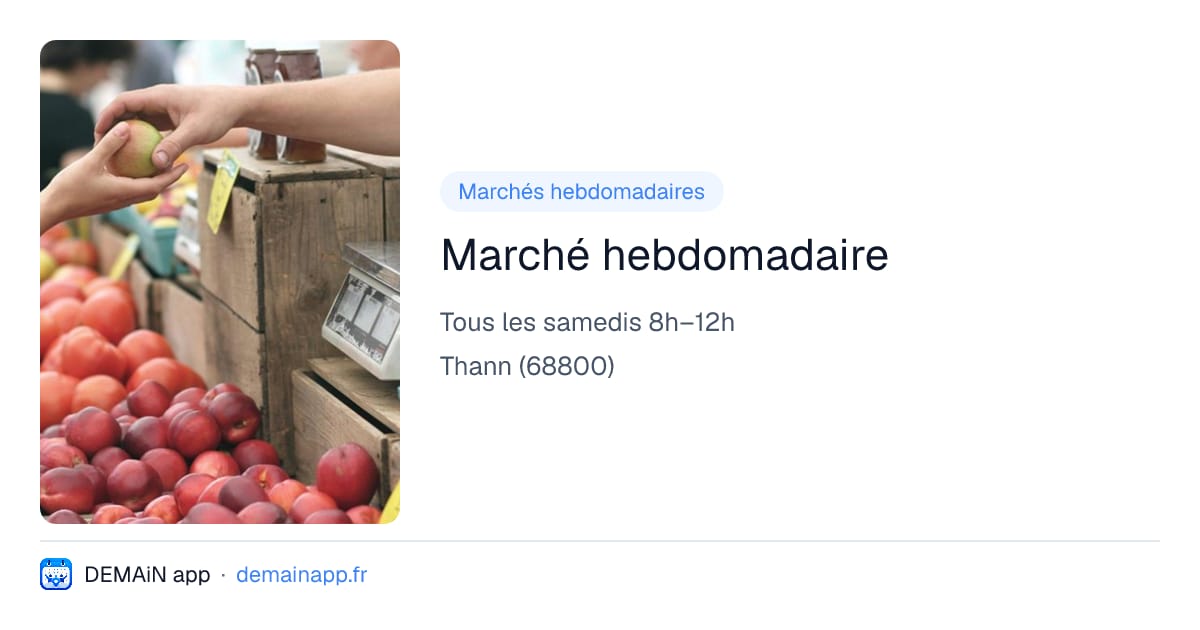 Marché hebdomadaire — Thann