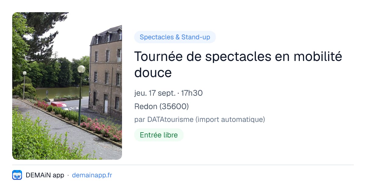 Tournée de spectacles en mobilité douce — Redon