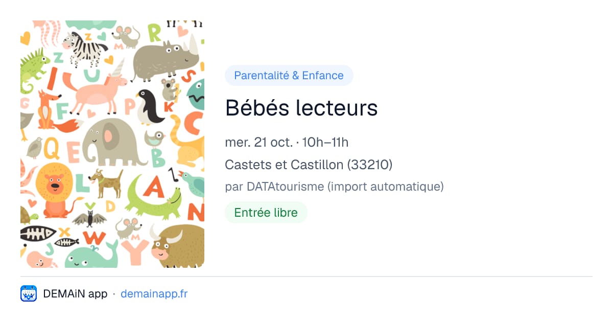 Bébés lecteurs — Castets et Castillon