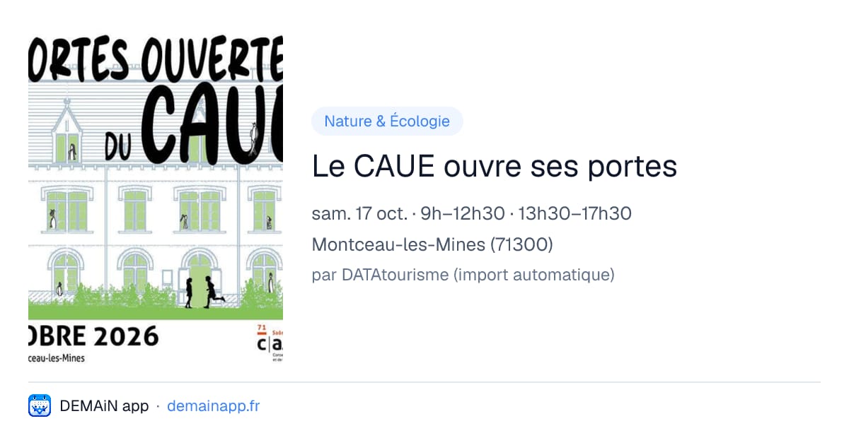 Le CAUE ouvre ses portes — Montceau-les-Mines