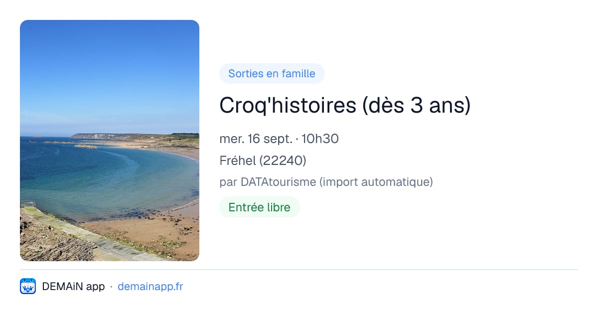 Croq'histoires (dès 3 ans) — Fréhel