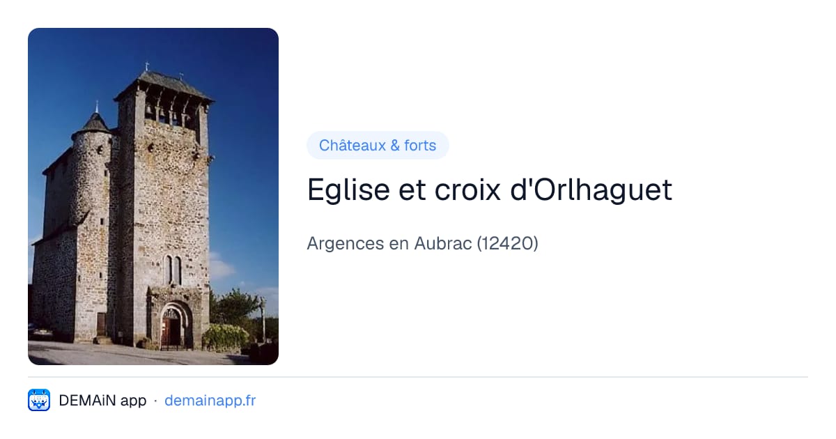 Eglise et croix d'Orlhaguet — Argences en Aubrac
