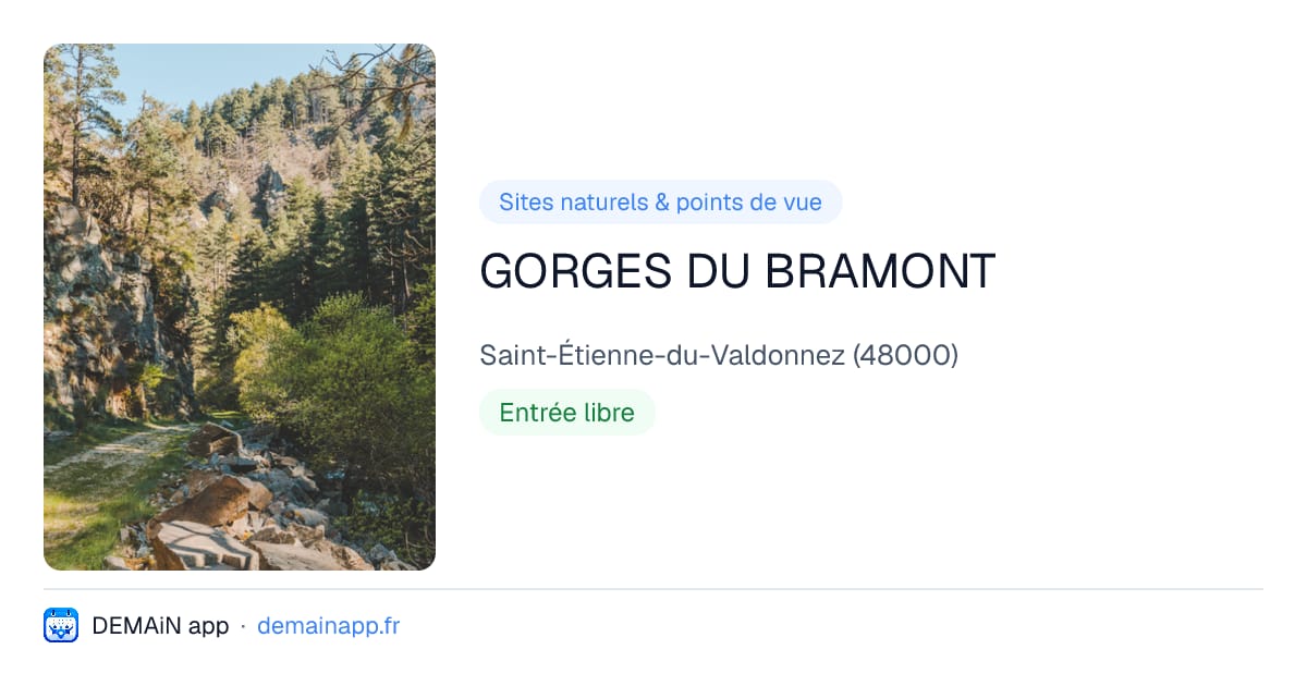 GORGES DU BRAMONT — Saint-Étienne-du-Valdonnez
