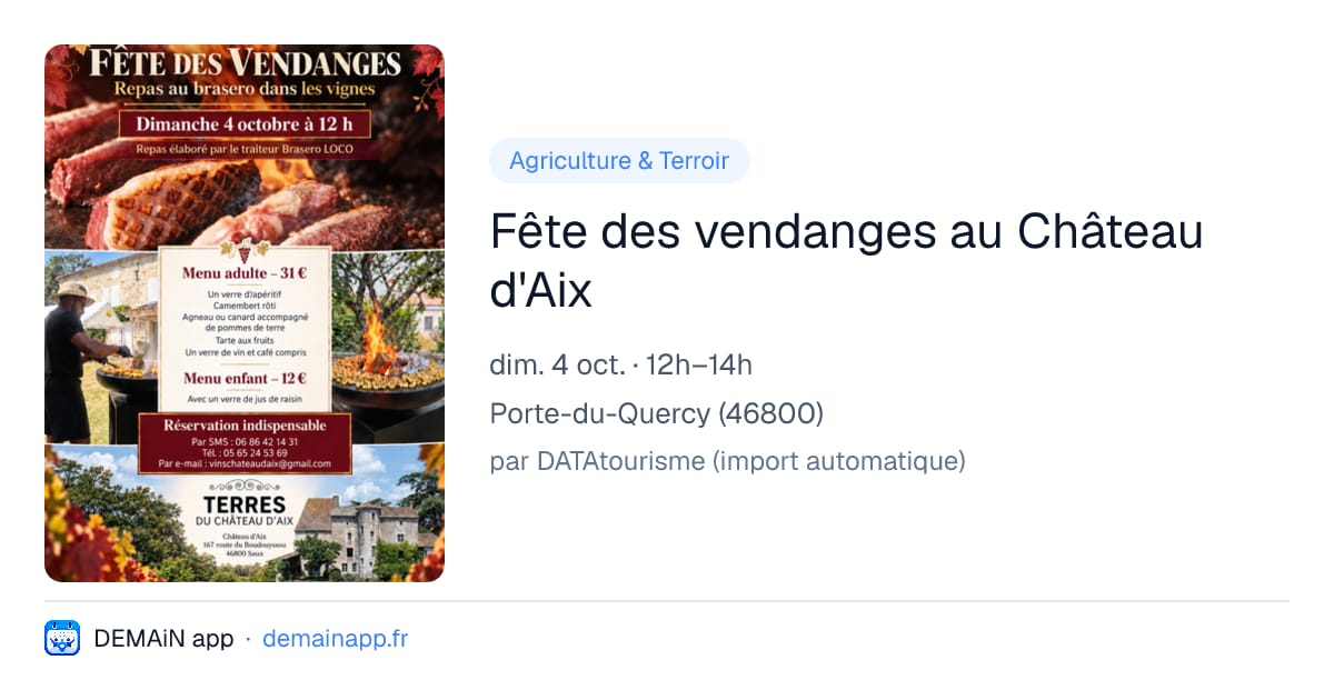 Fête des vendanges au Château d'Aix — Porte-du-Quercy