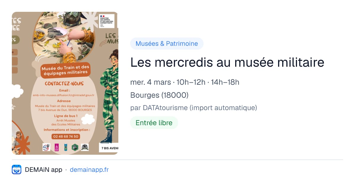 Les mercredis au musée militaire — Bourges