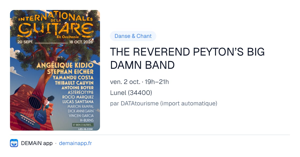 THE REVEREND PEYTON’S BIG DAMN BAND — Lunel