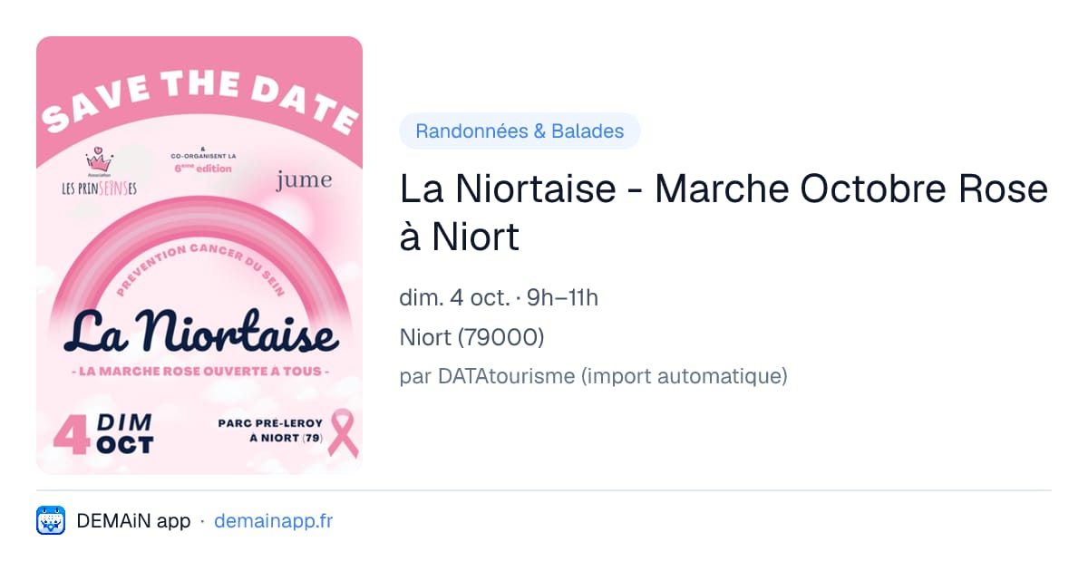 La Niortaise - Marche Octobre Rose à Niort — Niort