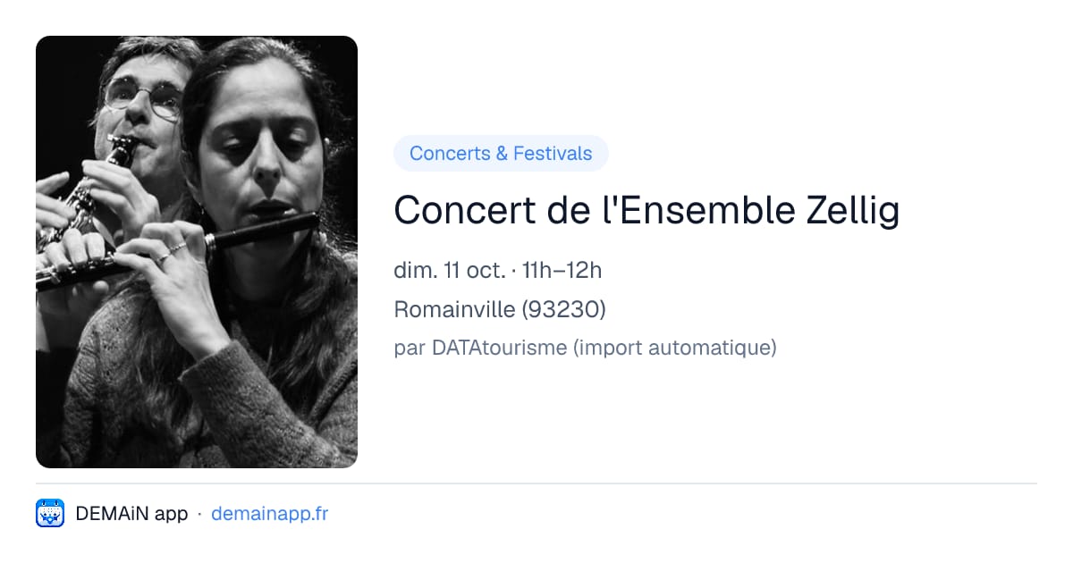 Concert de l'Ensemble Zellig — Romainville