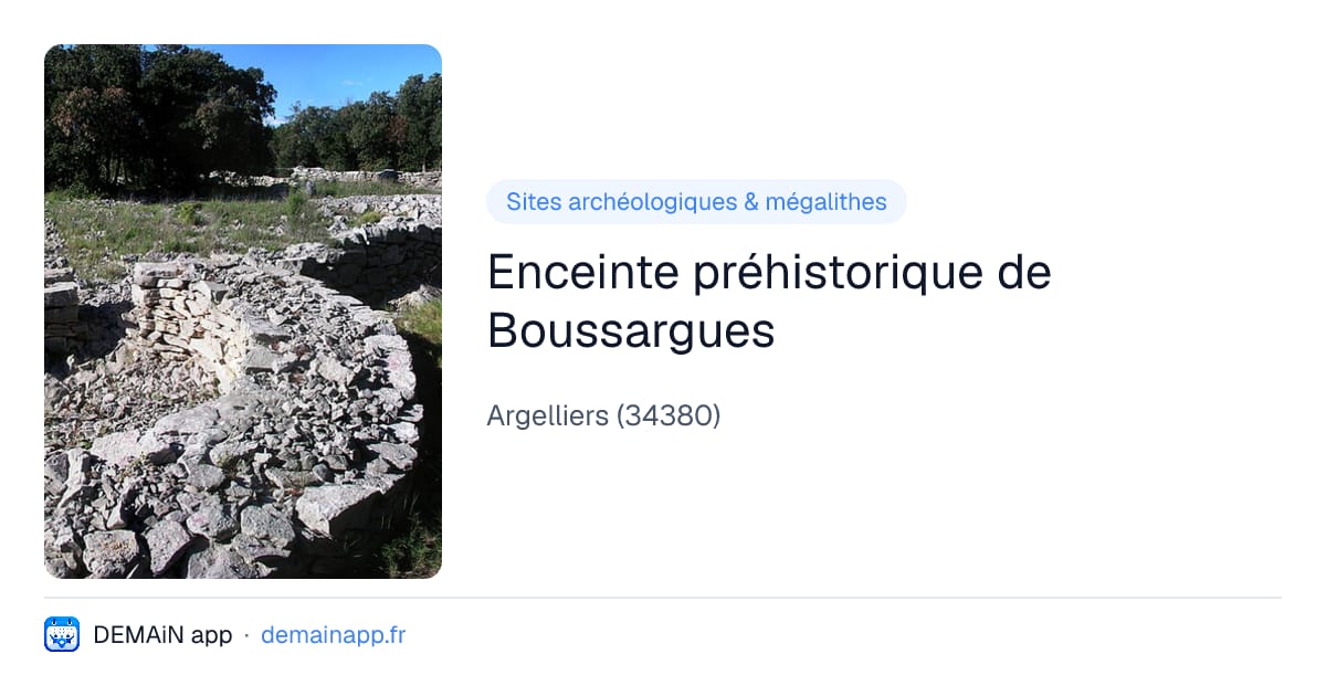 Enceinte préhistorique de Boussargues — Argelliers