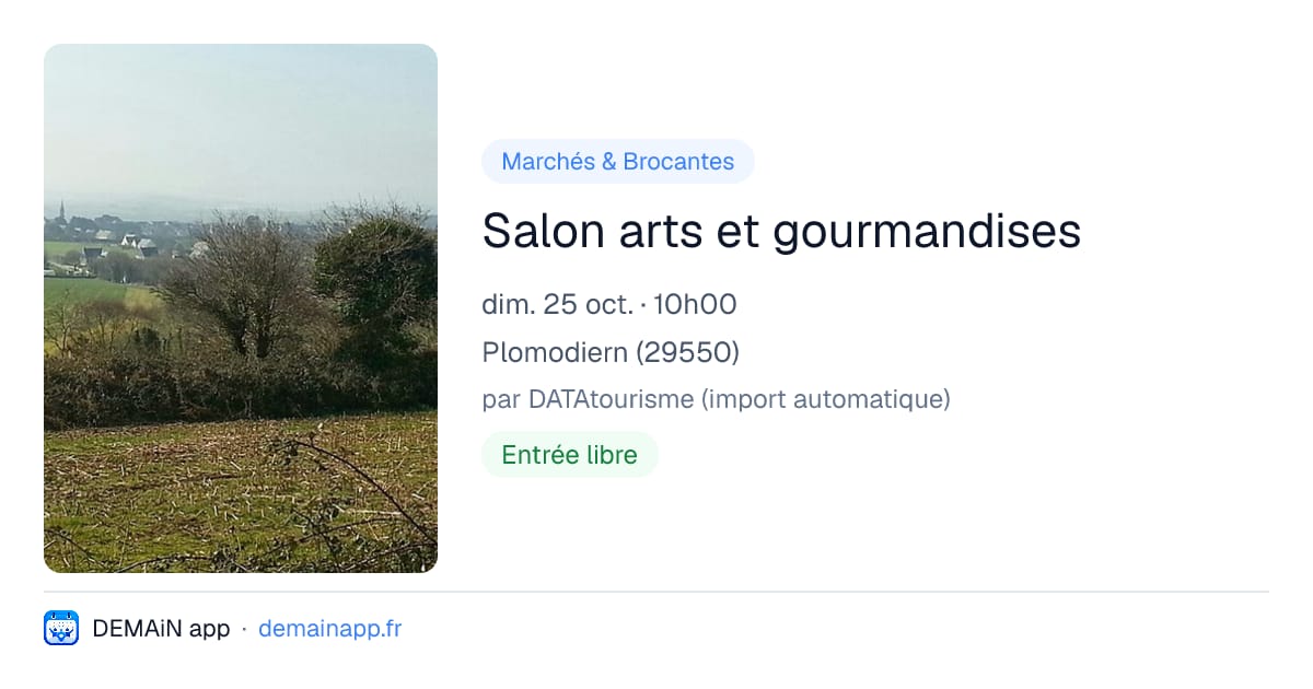 Salon arts et gourmandises — Plomodiern