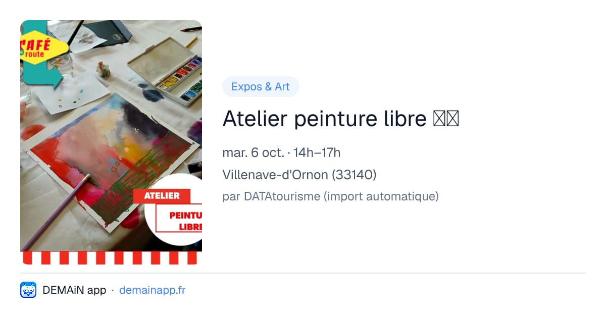 Atelier peinture libre 🎨🖌️ — Villenave-d'Ornon