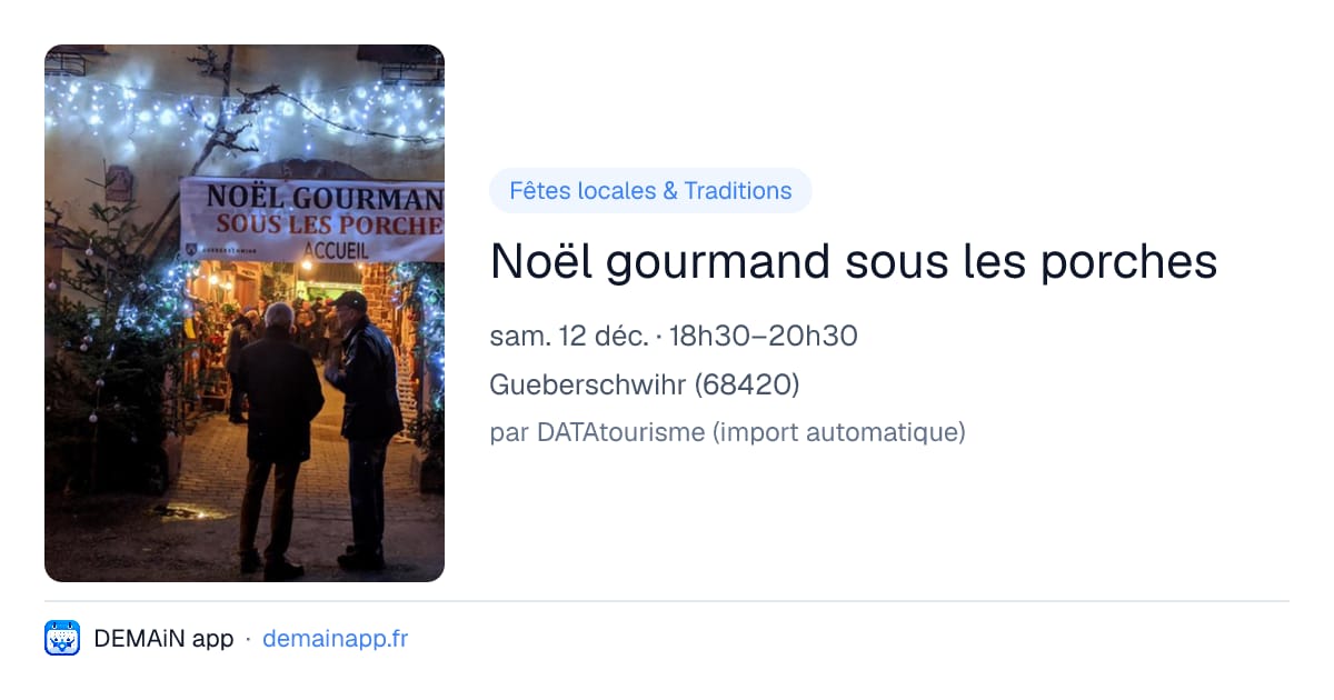 Noël gourmand sous les porches — Gueberschwihr