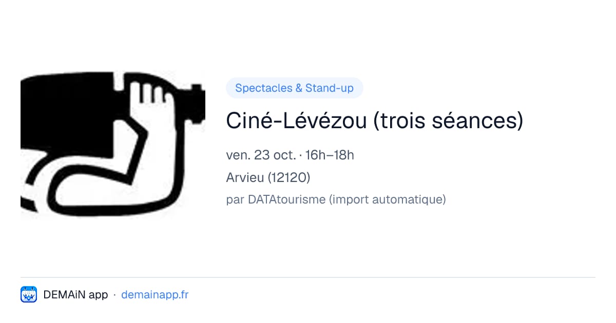 Ciné-Lévézou (trois séances) — Arvieu