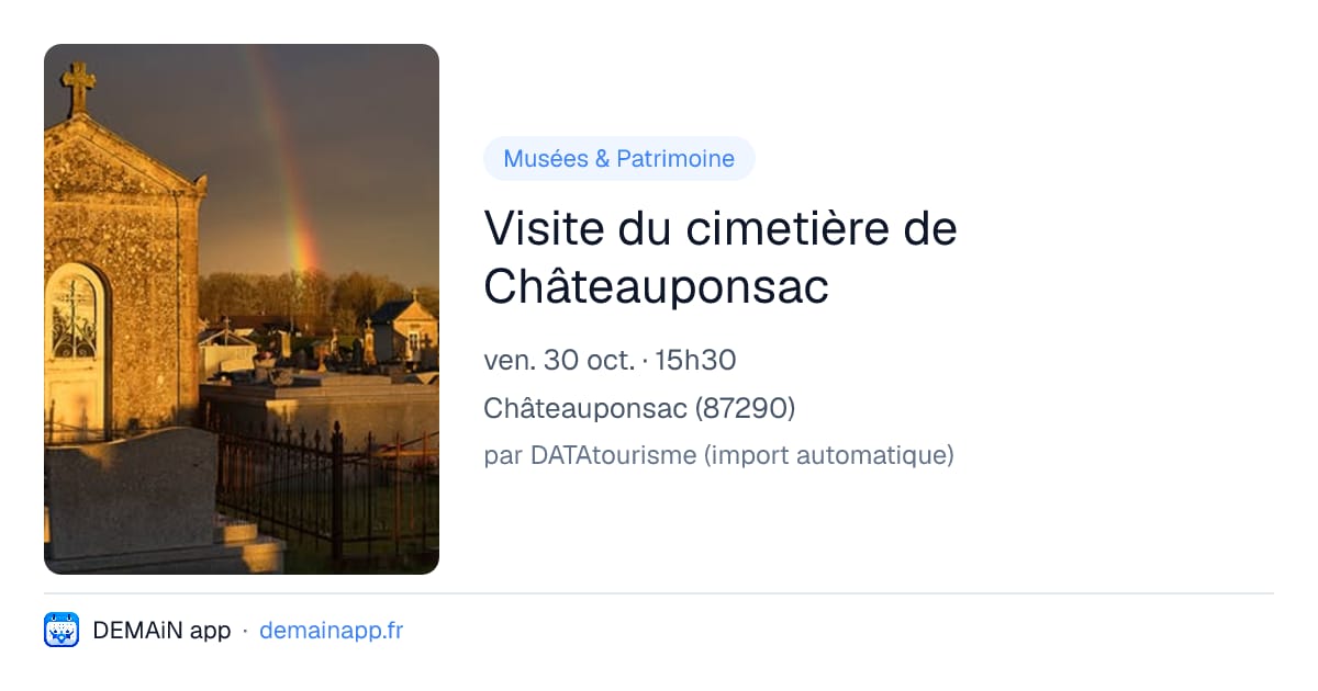 Visite du cimetière de Châteauponsac — Châteauponsac