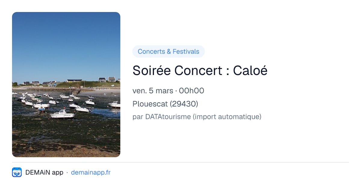 Soirée Concert : Caloé — Plouescat