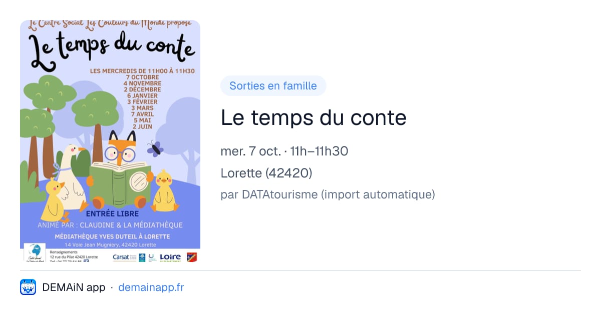 Le temps du conte — Lorette