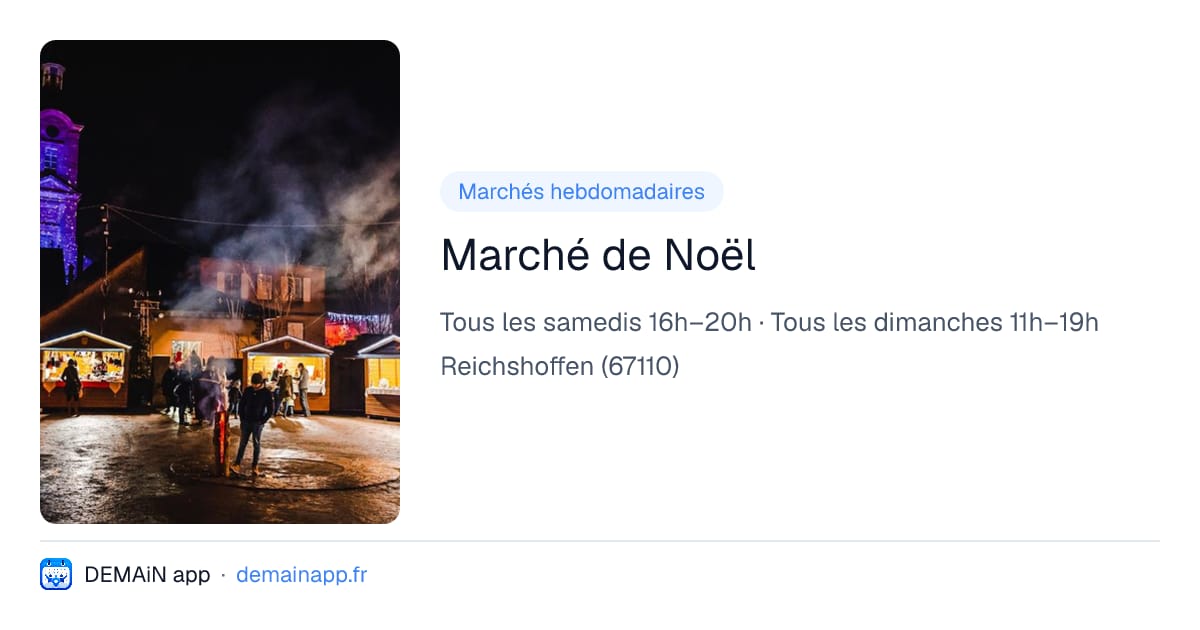Marché de Noël — Reichshoffen
