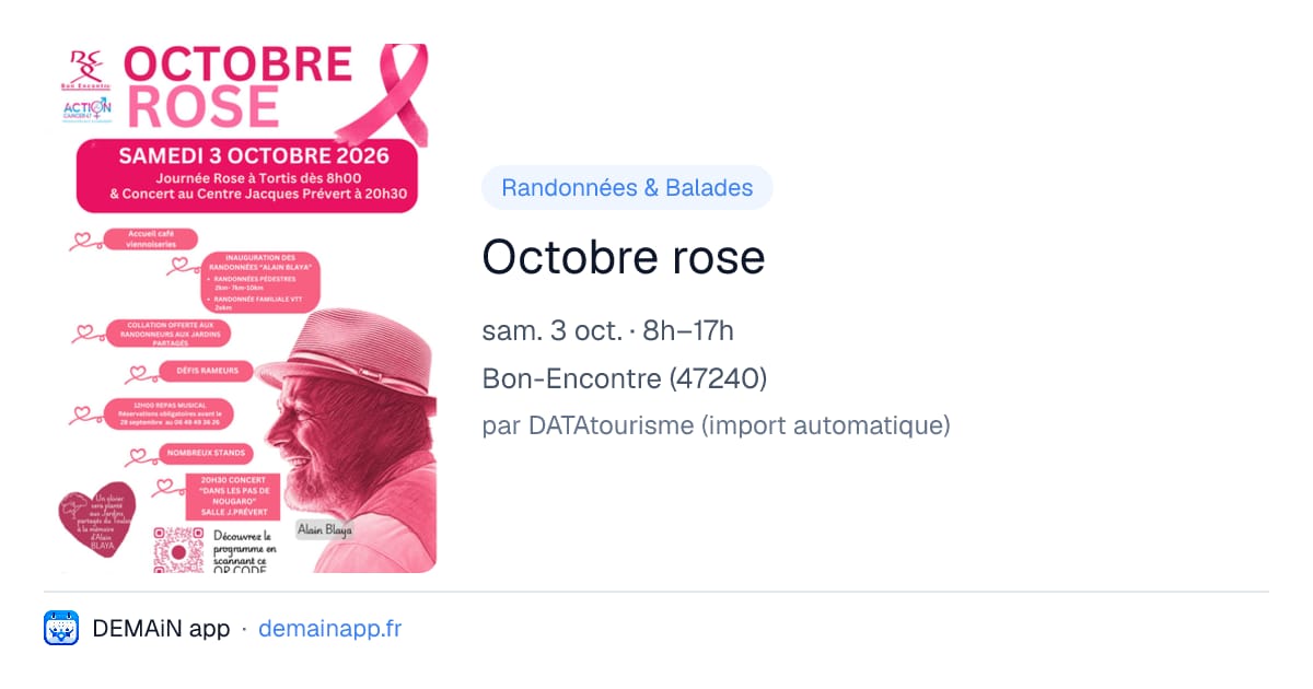 Octobre rose — Bon-Encontre