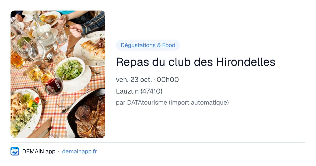 Repas du club des Hirondelles — Lauzun