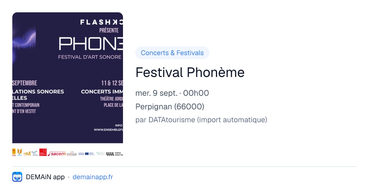 Festival Phonème — Perpignan