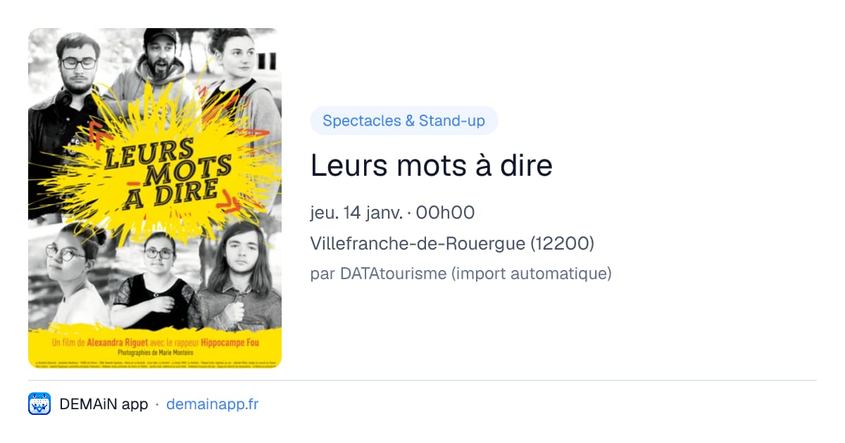 Leurs mots à dire — Villefranche-de-Rouergue